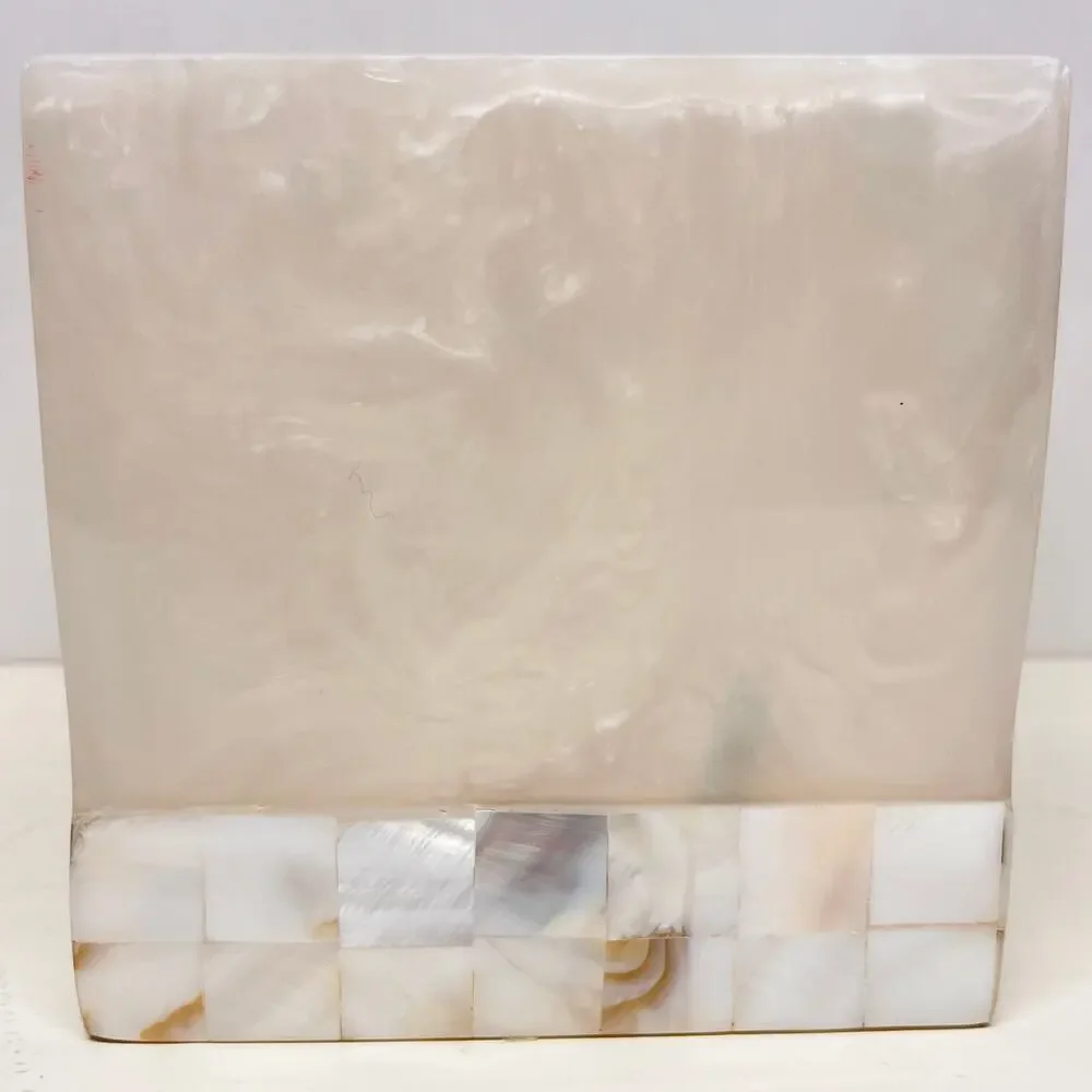 Bed Bath Beyond Capiz Shell Tissue Box Holder Cover and Soap Dish